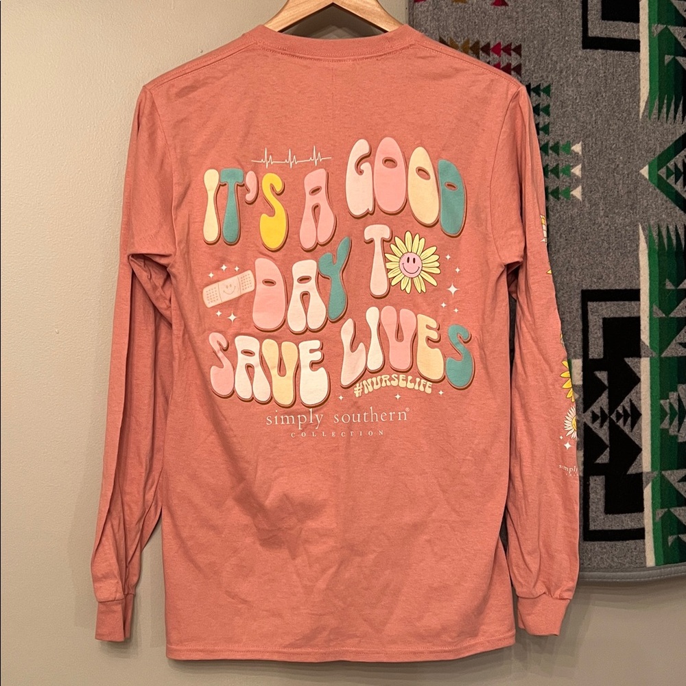Worn once! Simply Southern Nurse Shirt sz small